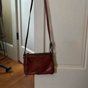 Margot brown leather crossbody bag.